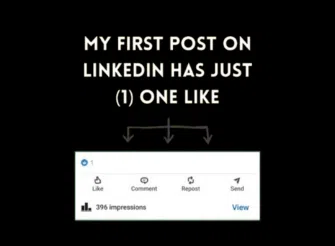 "Schermata LinkedIn che mostra un post con un solo like ma 396 visualizzazioni, a supporto dell’articolo sull’engagement rate su LinkedIn di Valentina Gherardi"